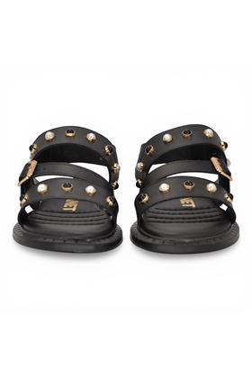 Sandalo donna Janet & Janet in pelle colore nero. JANET & JANET | 820-839